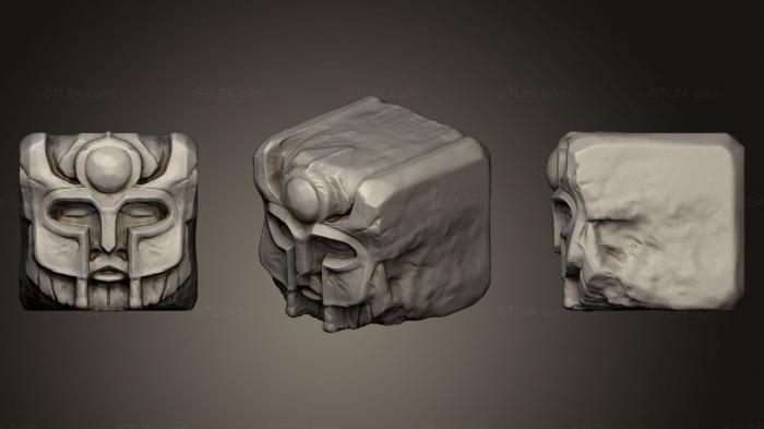 Статуэтки и статуи разные (Тирский каменный куб, STKR_0721) 3D модель для ЧПУ станка